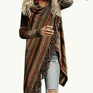 Poncho Cardigan Sweater